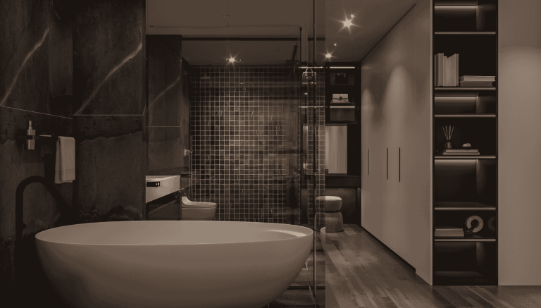 Un baño que nos encanta y define el diseño actual